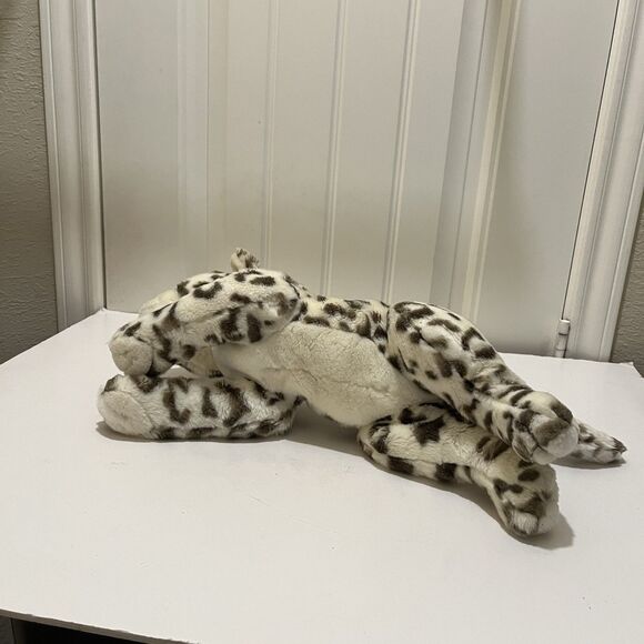Animal Alley Snow Leopard Plush Stuffed Animal Realistic Weighted Toys R Us 2000 - Picture 7 of 10